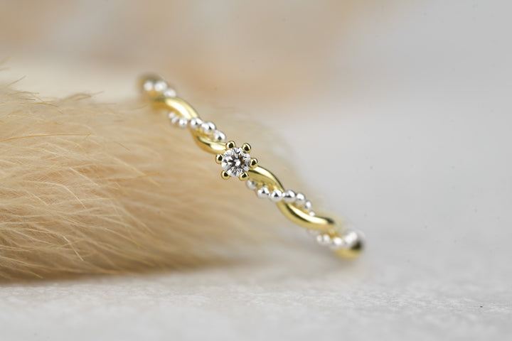 Verlobungsring Gold Silber "Soleil"