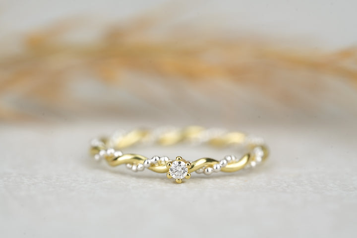 Verlobungsring Gold Silber "Soleil"