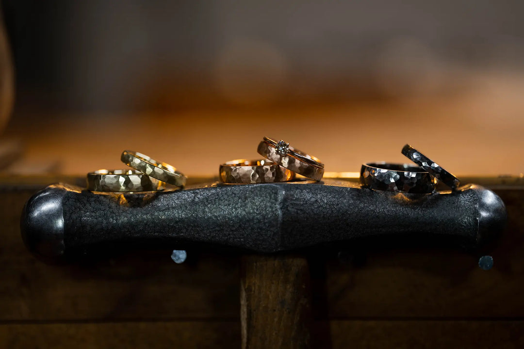 Eheringe Gold gehämmert