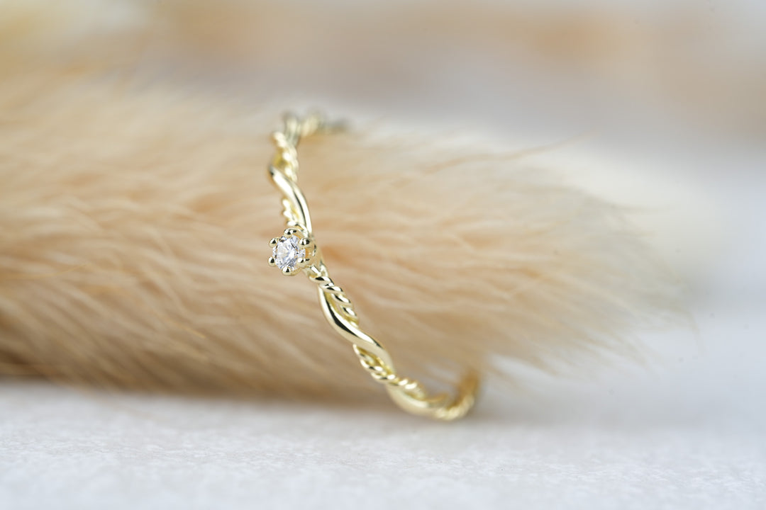 Verlobungsring Gold Filou Vintage mit Diamant