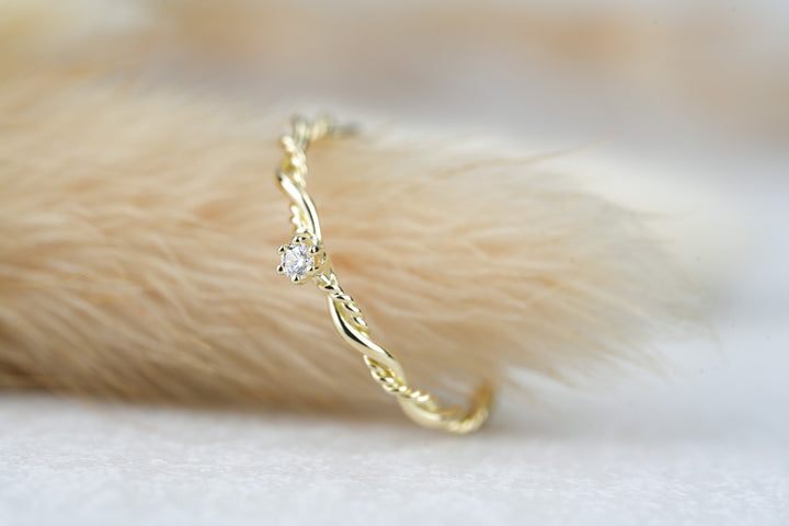 Verlobungsring Gold Filou Vintage mit Diamant