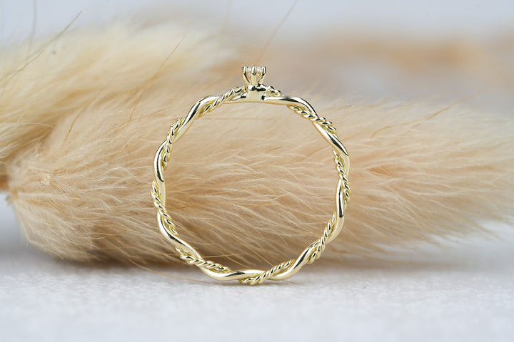 Verlobungsring Gold Filou Vintage mit Diamant