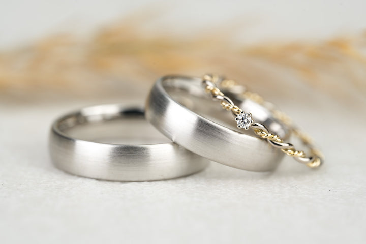 Eheringe Set "Charley" Platin