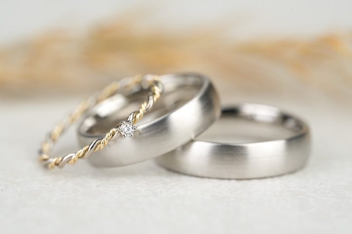 Eheringe Set "Charley" Platin