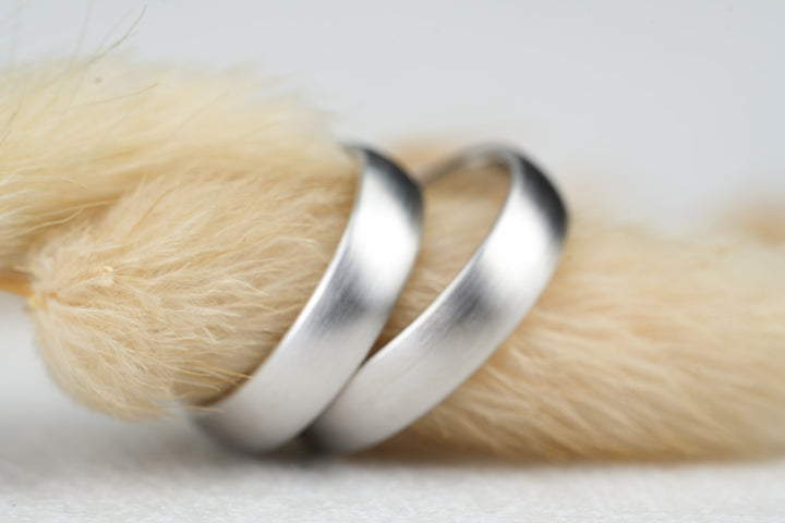 Eheringe "Charley" Platin matt