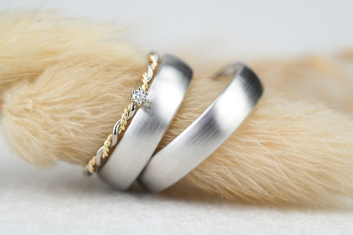 Eheringe Set "Charley" Platin