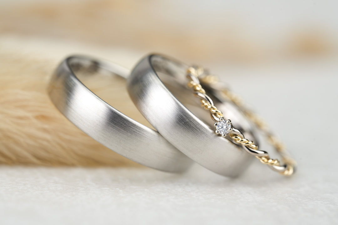 Eheringe Set "Charley" Platin