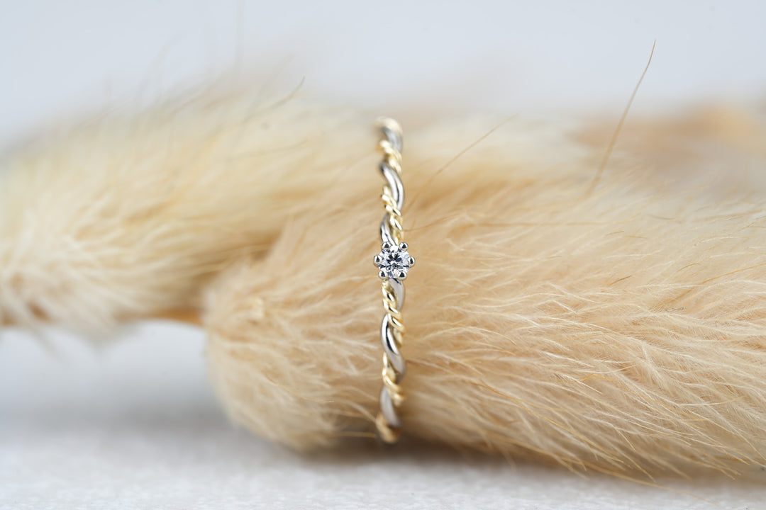 Verlobungsring "Filou" Weißgold Gelbgold