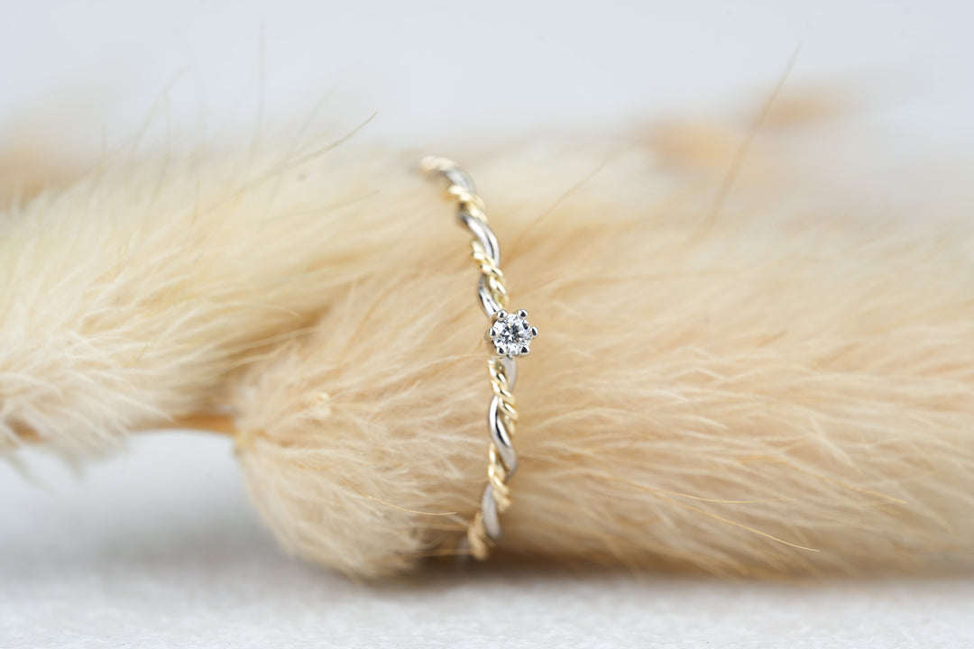 Verlobungsring "Filou" Weißgold Gelbgold