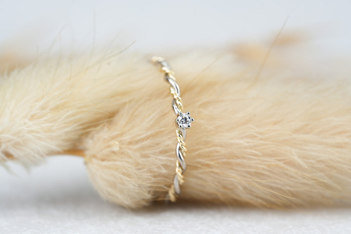 Verlobungsring "Filou" Weißgold Gelbgold