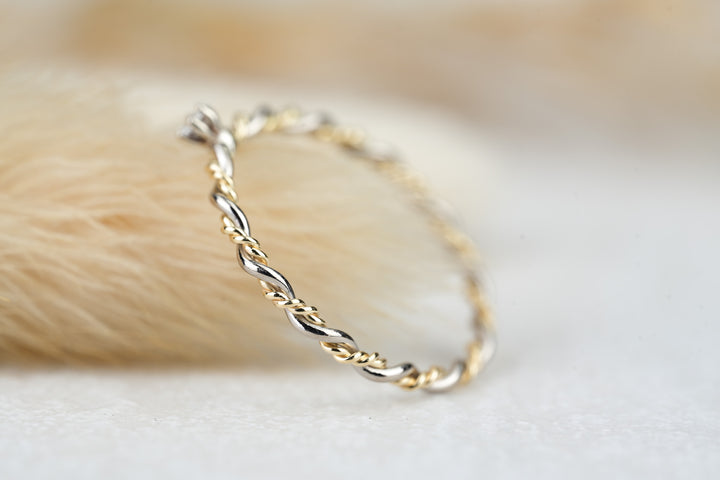 Verlobungsring "Filou" Weißgold Gelbgold