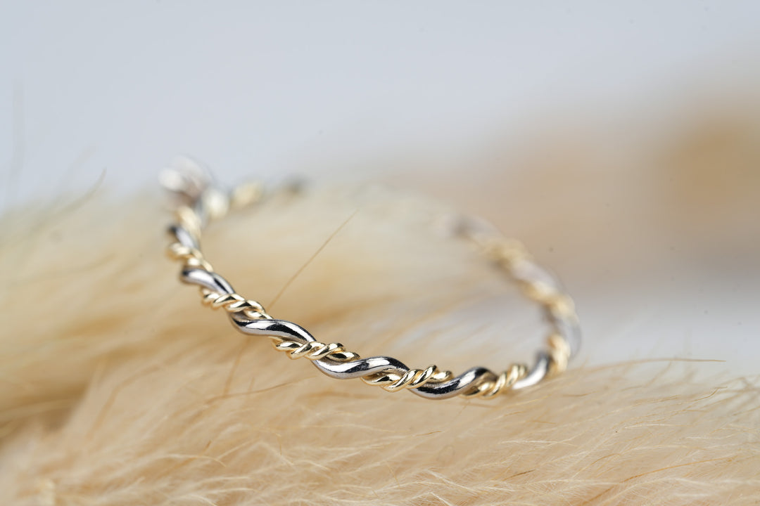 Verlobungsring "Filou" Weißgold Gelbgold