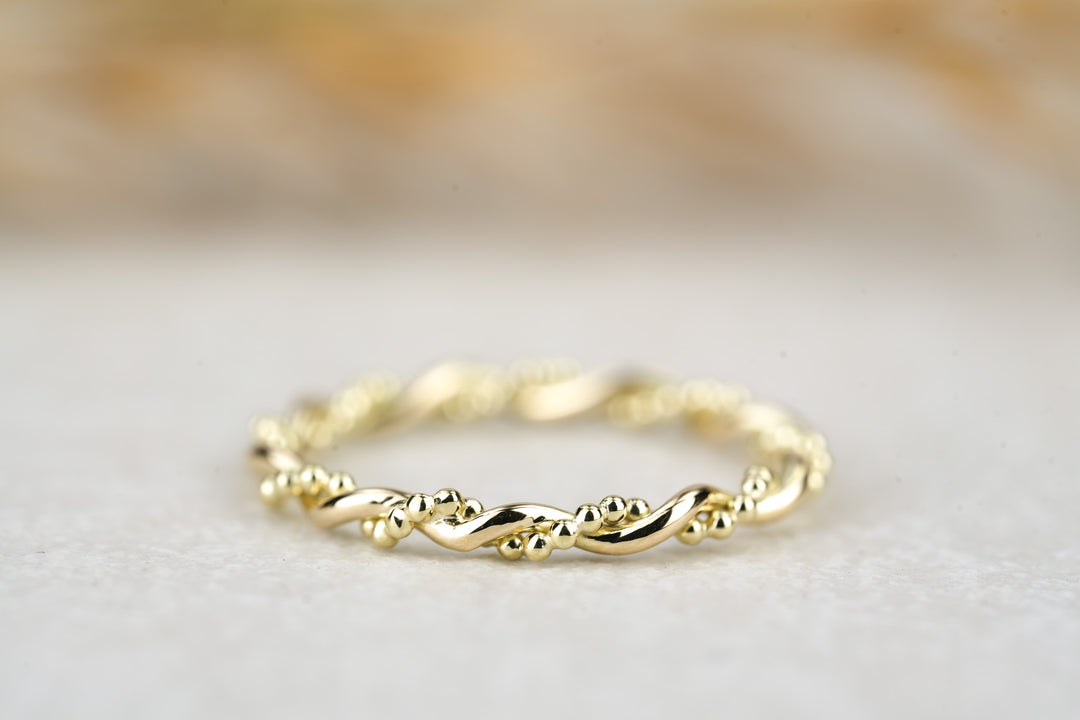 Kordelring Gold Soleil filigran