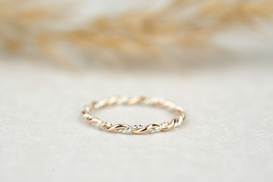 Vorsteckring Gold Rosegold Silber filigran