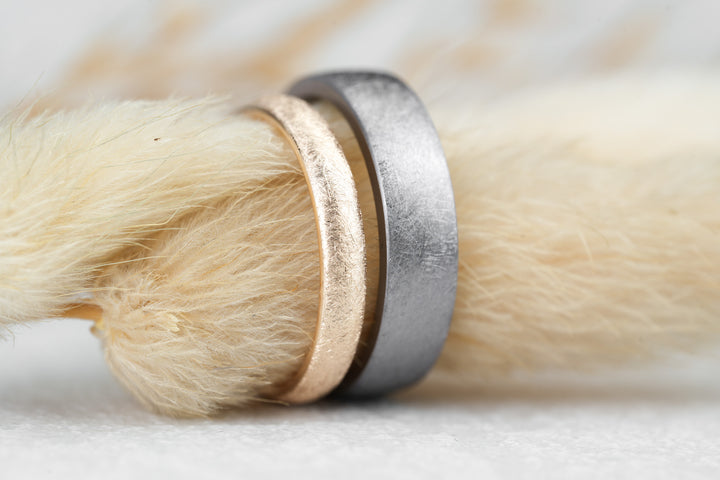 Eheringe Kratzmatt Tantal Rosegold