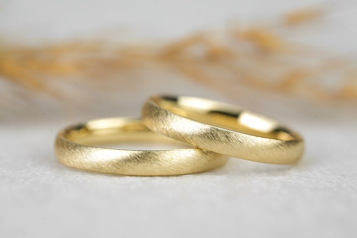Eheringe Gold Eismatt schräg