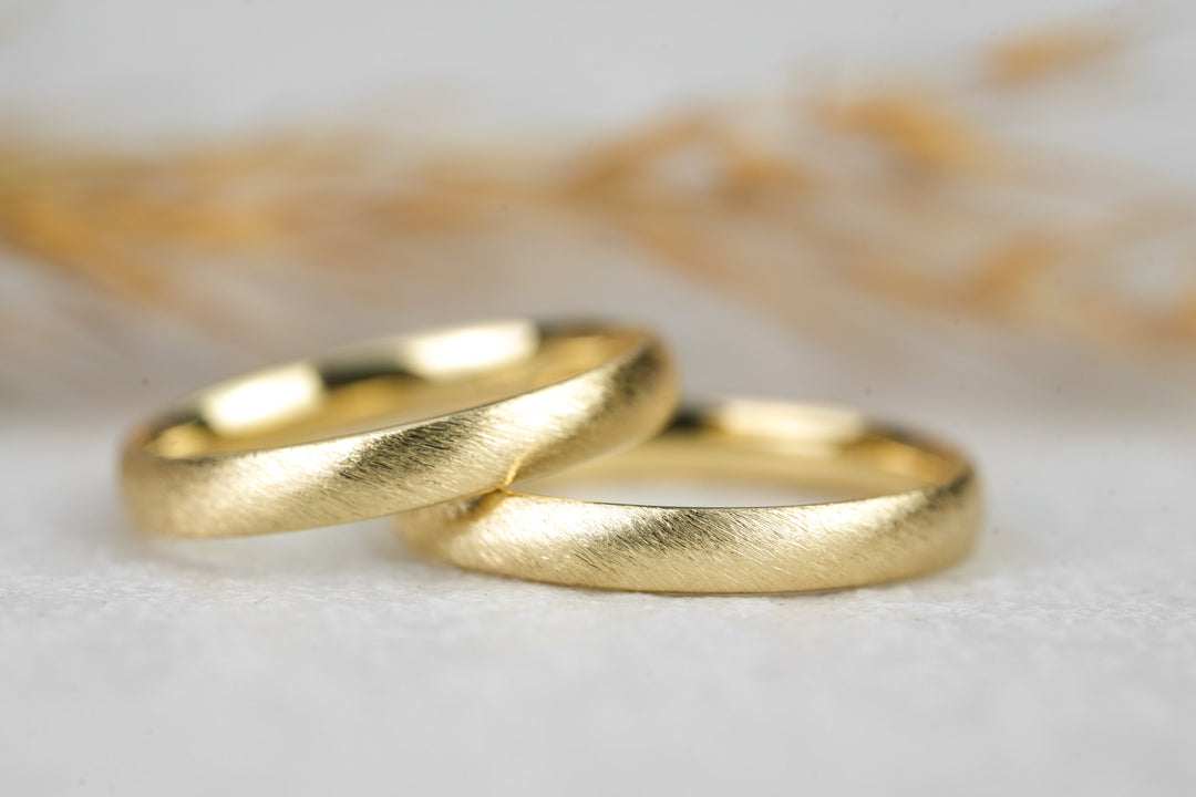 Eheringe Gold Eismatt schräg