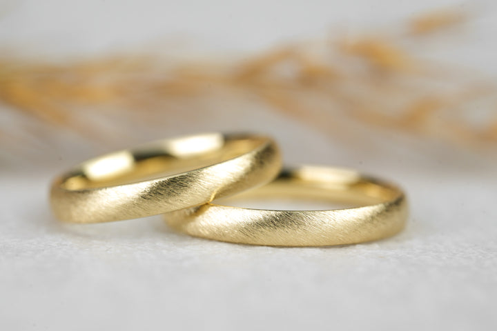 Eheringe Gold Eismatt schräg