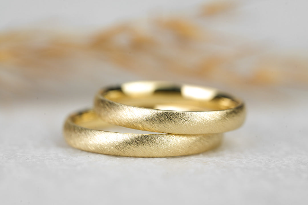 Eheringe Gold Eismatt schräg