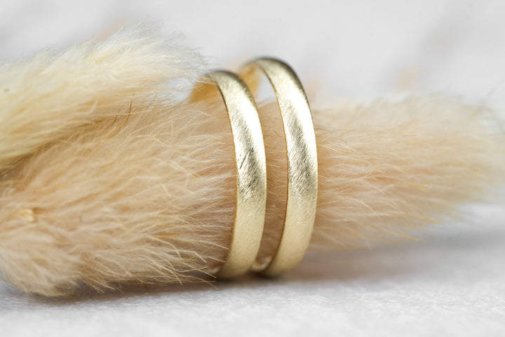 Eheringe Gold Eismatt schräg