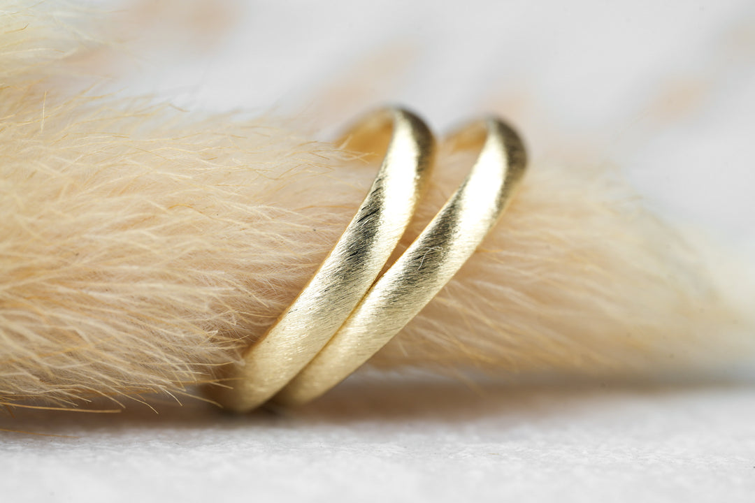 Eheringe Gold Eismatt schräg