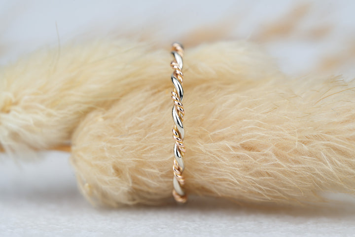 Vorsteckring " Sierra " Rosegold Weißgold