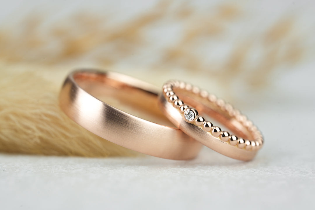 Eheringe Rosegold Duo