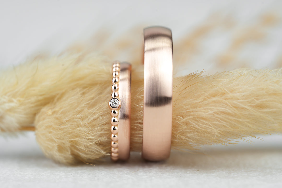 Eheringe Rosegold Duo