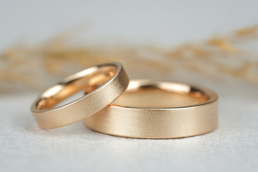 Eheringe "Glitter" in Rosegold
