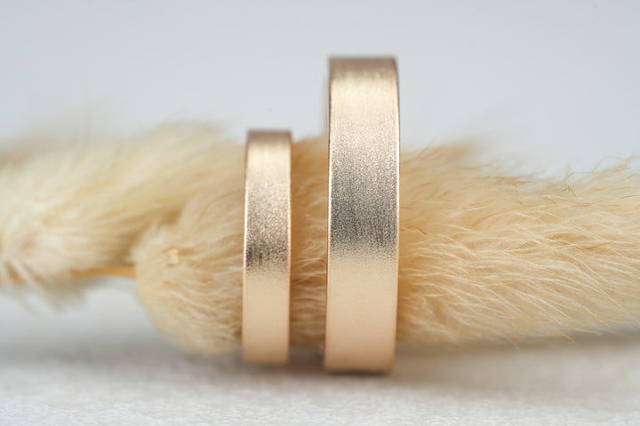 Eheringe "Glitter" in Rosegold