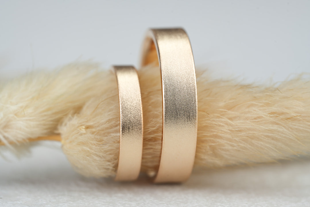 Eheringe "Glitter" in Rosegold