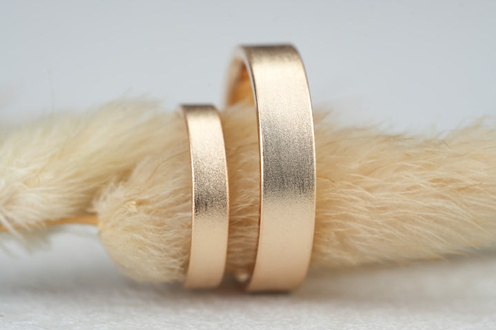 Eheringe "Glitter" in Rosegold