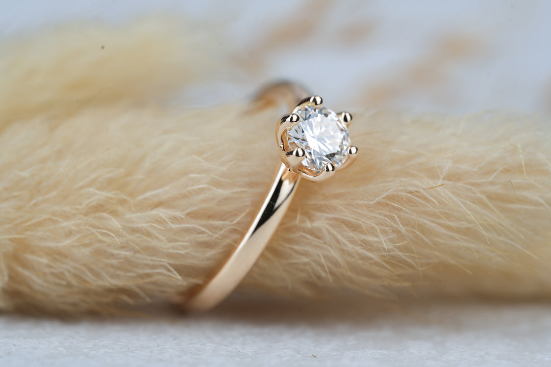 Solitaer Ring Verlobungsring Labordiamant halbes karat