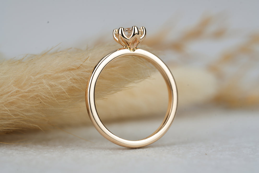 Verlobungsring Blume natuerlich Diamant gross 0.50 karat