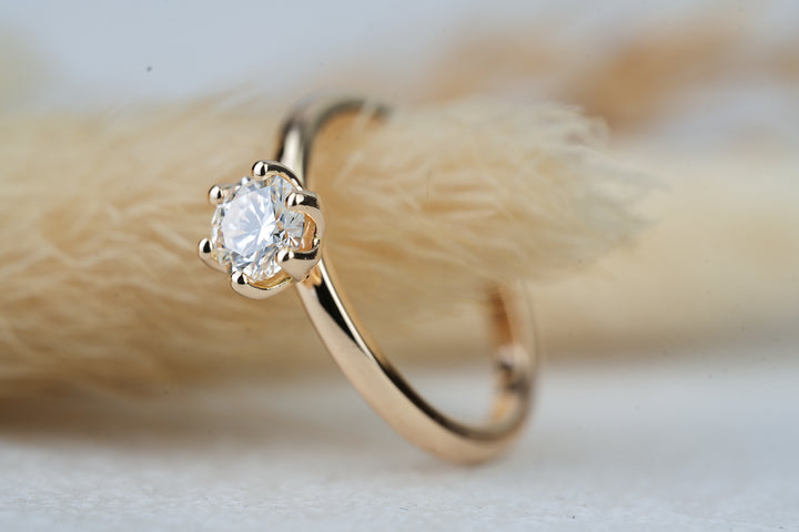 Verlobungsring Fleuch Halbkaraeter Diamant Brillant