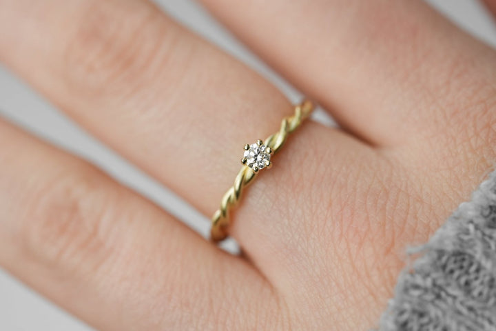 Verlobungsring Lou Gold Diamant Vorsteckring 