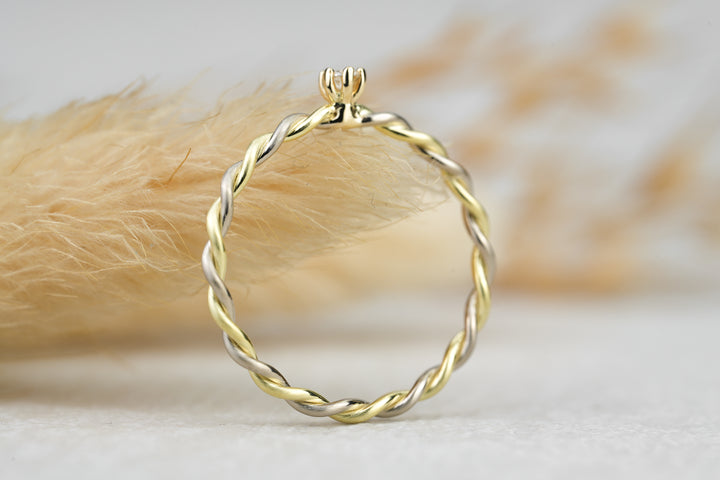 geflochtener Verlobungsring Kordelring Gold