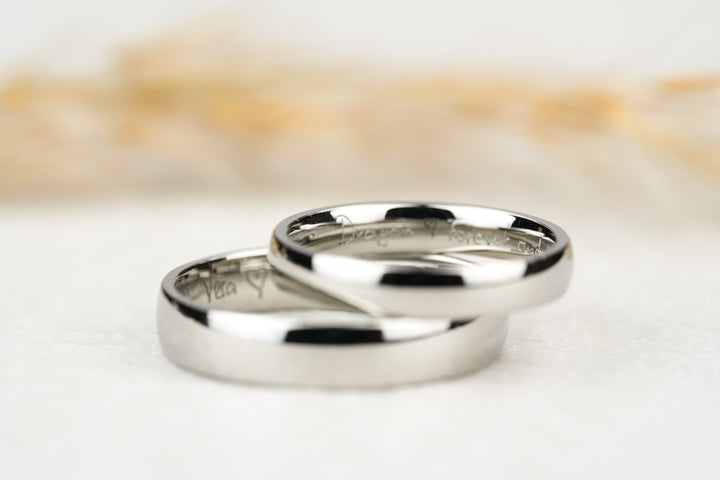 Eheringe "Kivy" Platin poliert