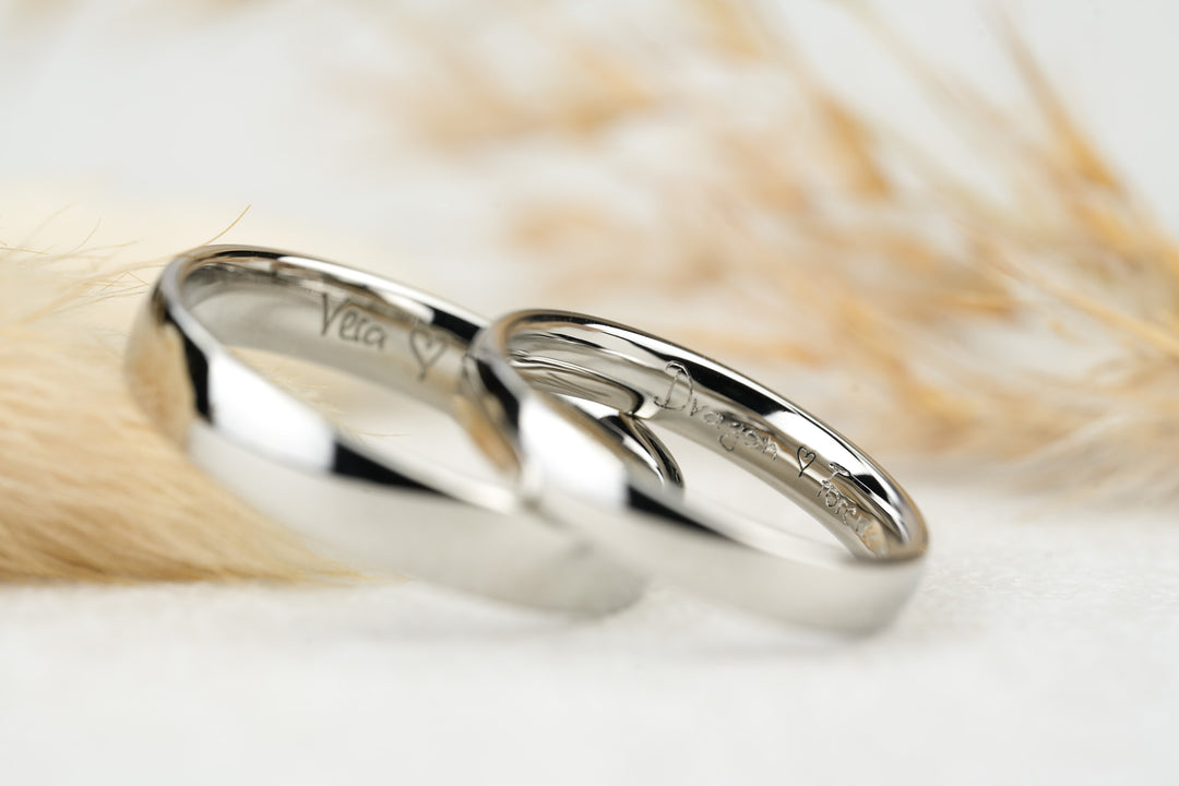 Eheringe "Kivy" Platin poliert
