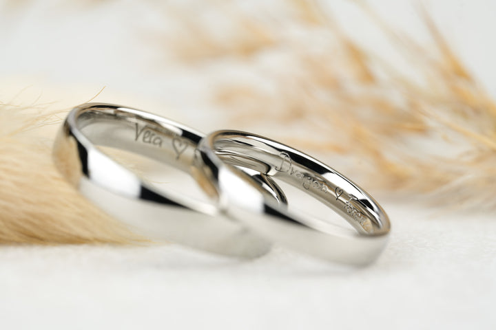 Eheringe "Kivy" Platin poliert