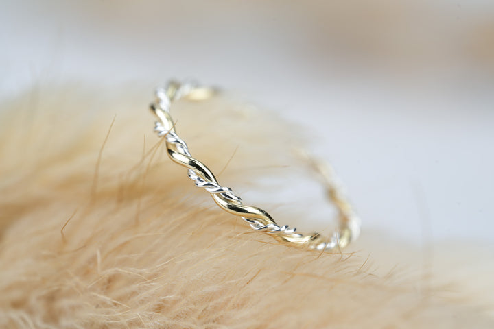 Vorsteckring Ring kombinieren gold silber