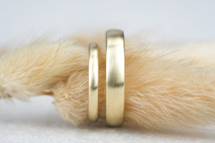 besondere Eheringe in Gold 585 in ovaler Form