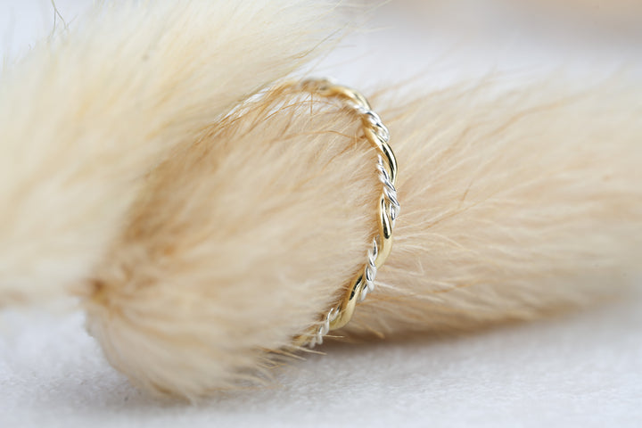 schmaler Vorsteckring in gold gelbgold